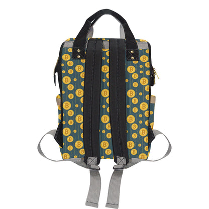 Bitcoin Pattern Print Design 01 Diaper Bag Backpack
