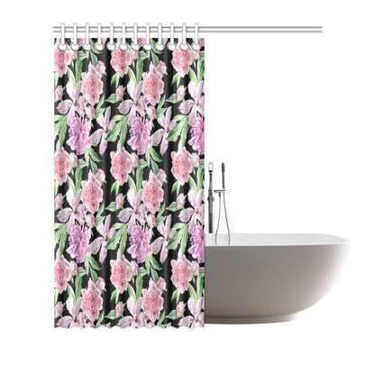 Peony Pattern Print Design PE08 Shower Curtain