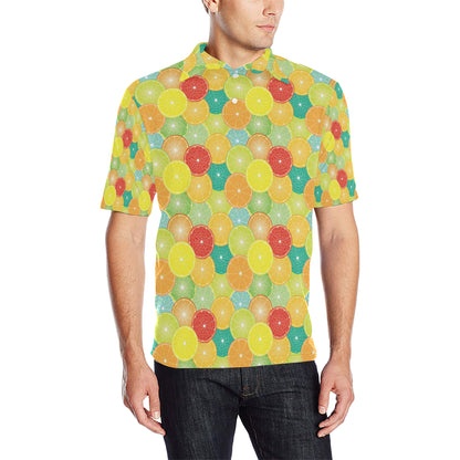 Citrus  Pattern Print Design 01 Men Polo Shirt