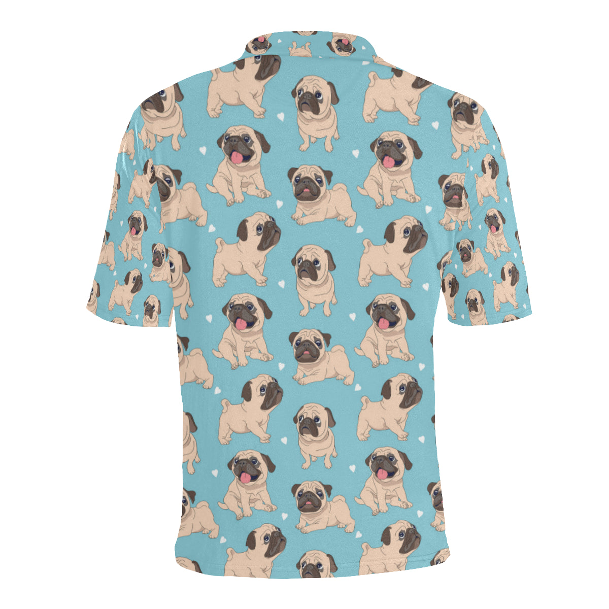 Pug Pattern Print Design A03 Men Polo Shirt