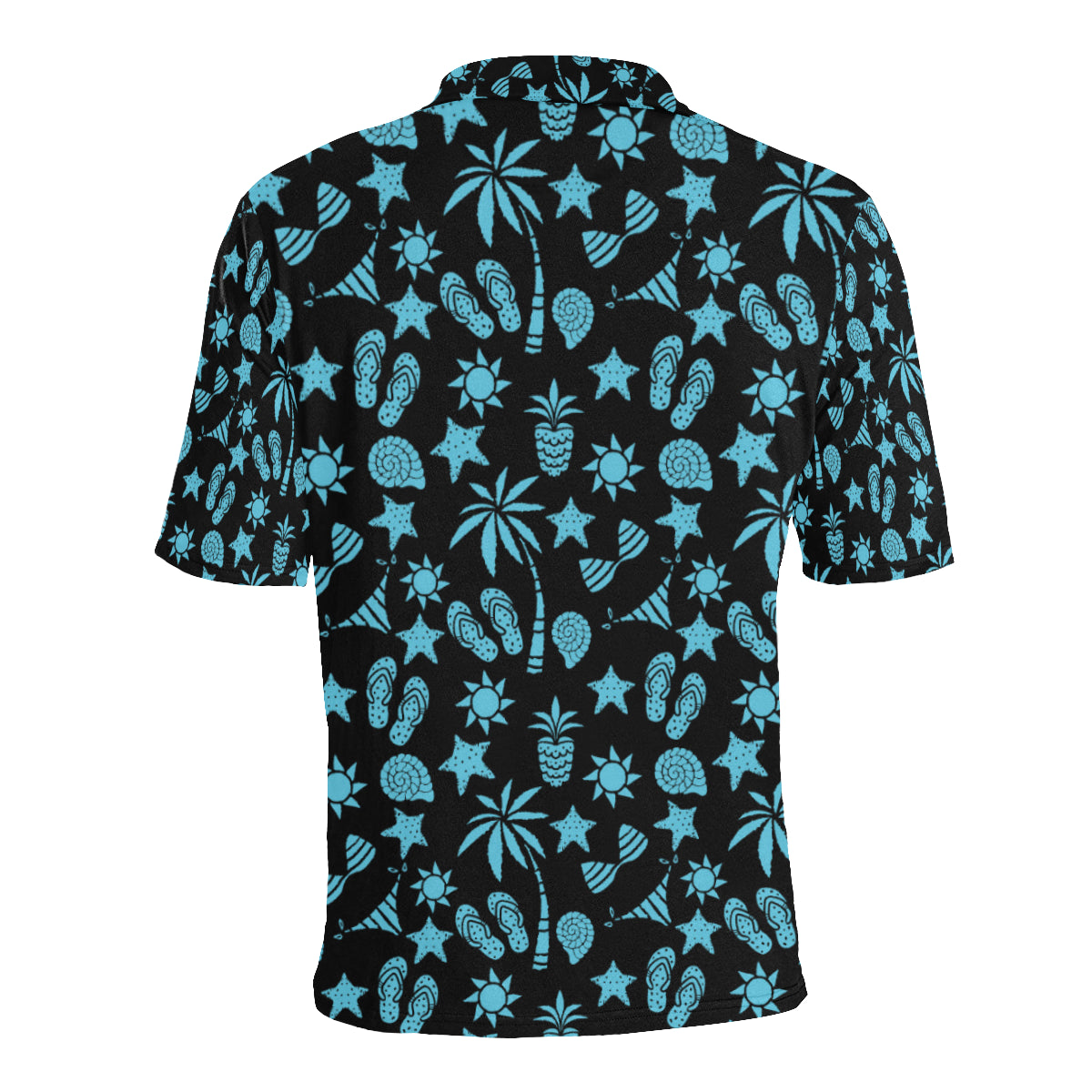 Beach Scene Pattern Print Design 03 Men Polo Shirt