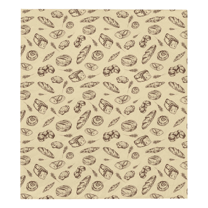 Bread Pattern Print Design 04 Premium Quilt