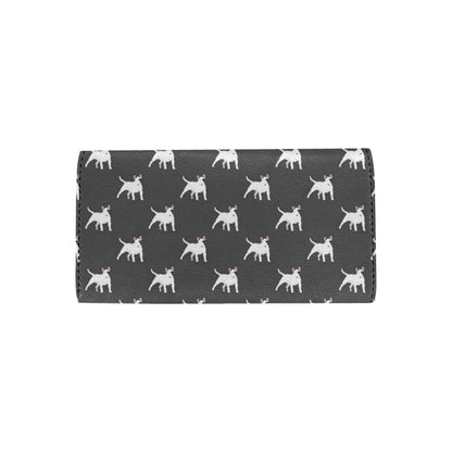 Bull Terriers Pattern Print Design 02 Women's Trifold Wallet