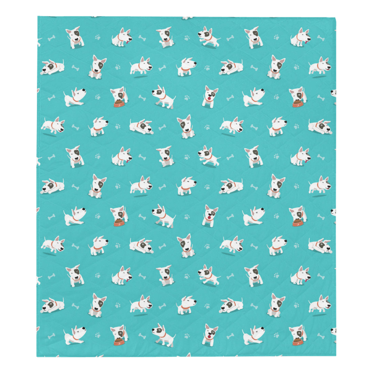 Bull Terriers Pattern Print Design 07 Premium Quilt