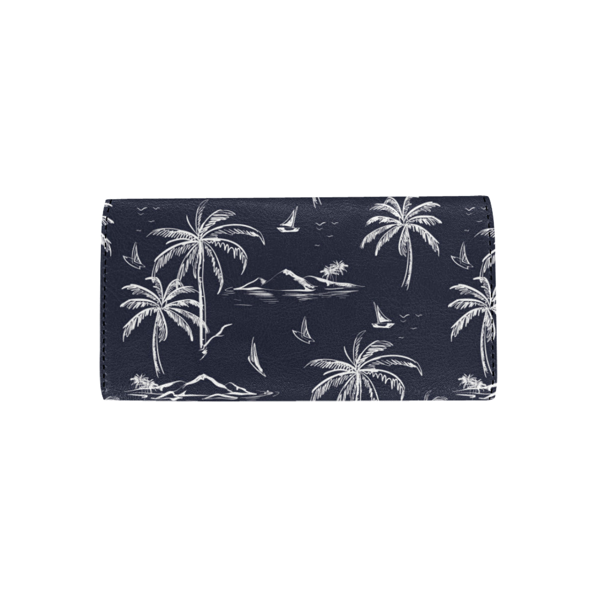 Pacific island Pattern Print Design A02 Women's Trifold Wallet