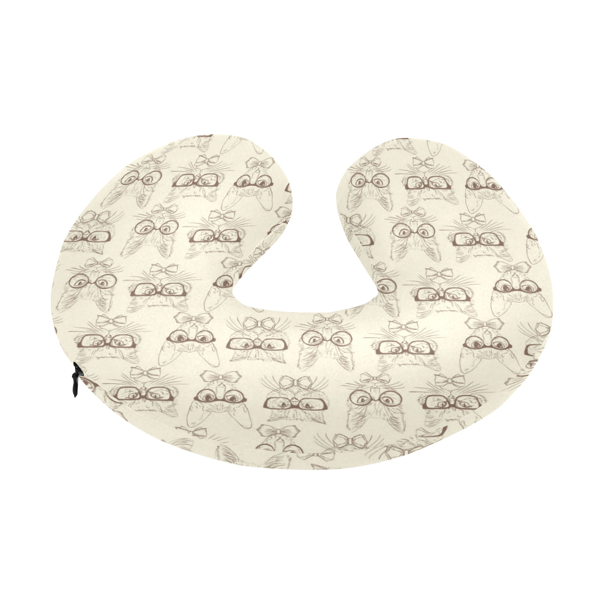 Cat Pattern Print Design 02 U-Shaped Travel Neck Pillow