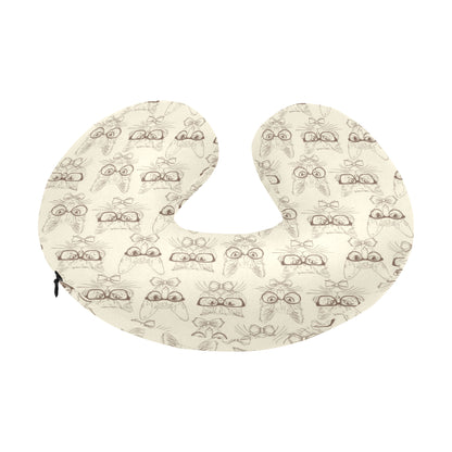 Cat Pattern Print Design 02 U-Shaped Travel Neck Pillow