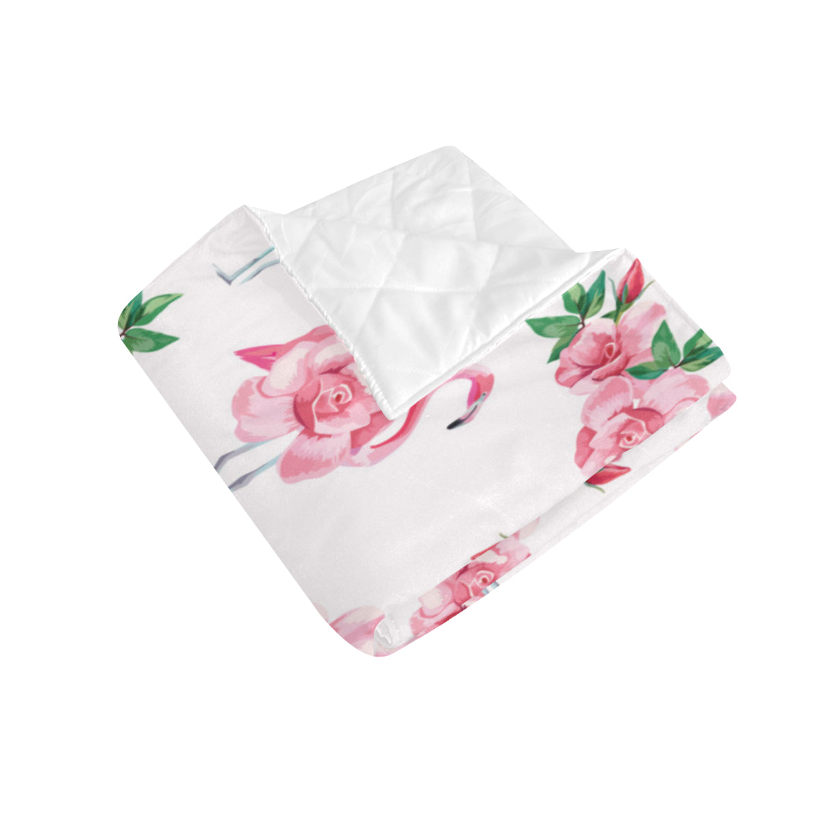 Flamingo Rose Pattern Premium Quilt