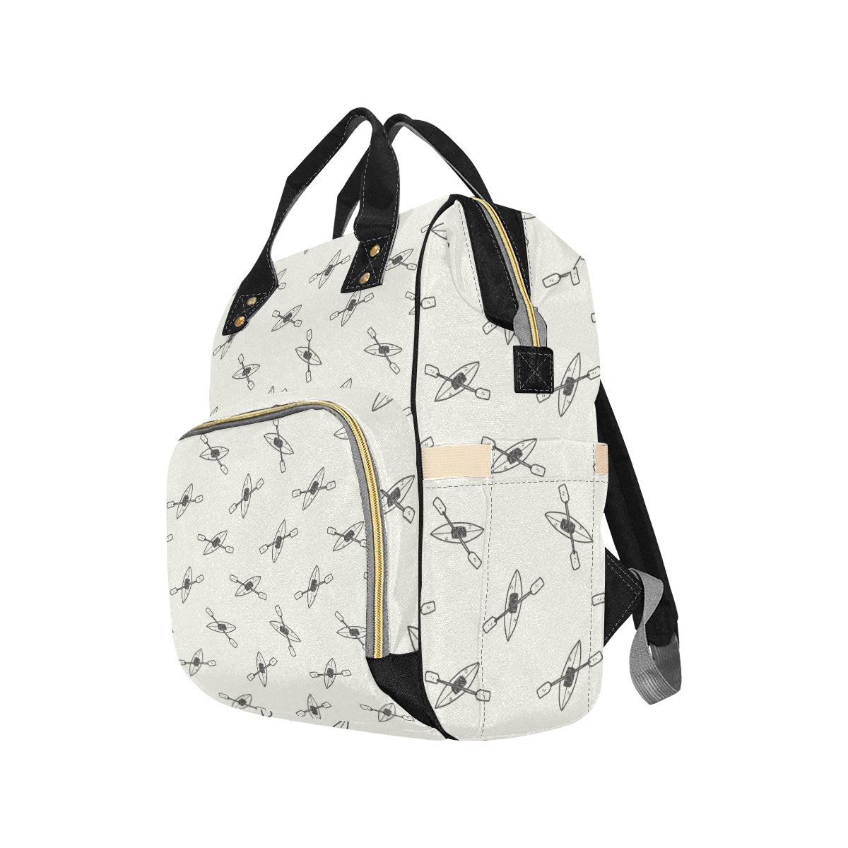 Kayak Pattern Print Design 01 Diaper Bag Backpack