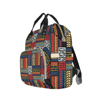 Kente Pattern Print Design 02 Diaper Bag Backpack