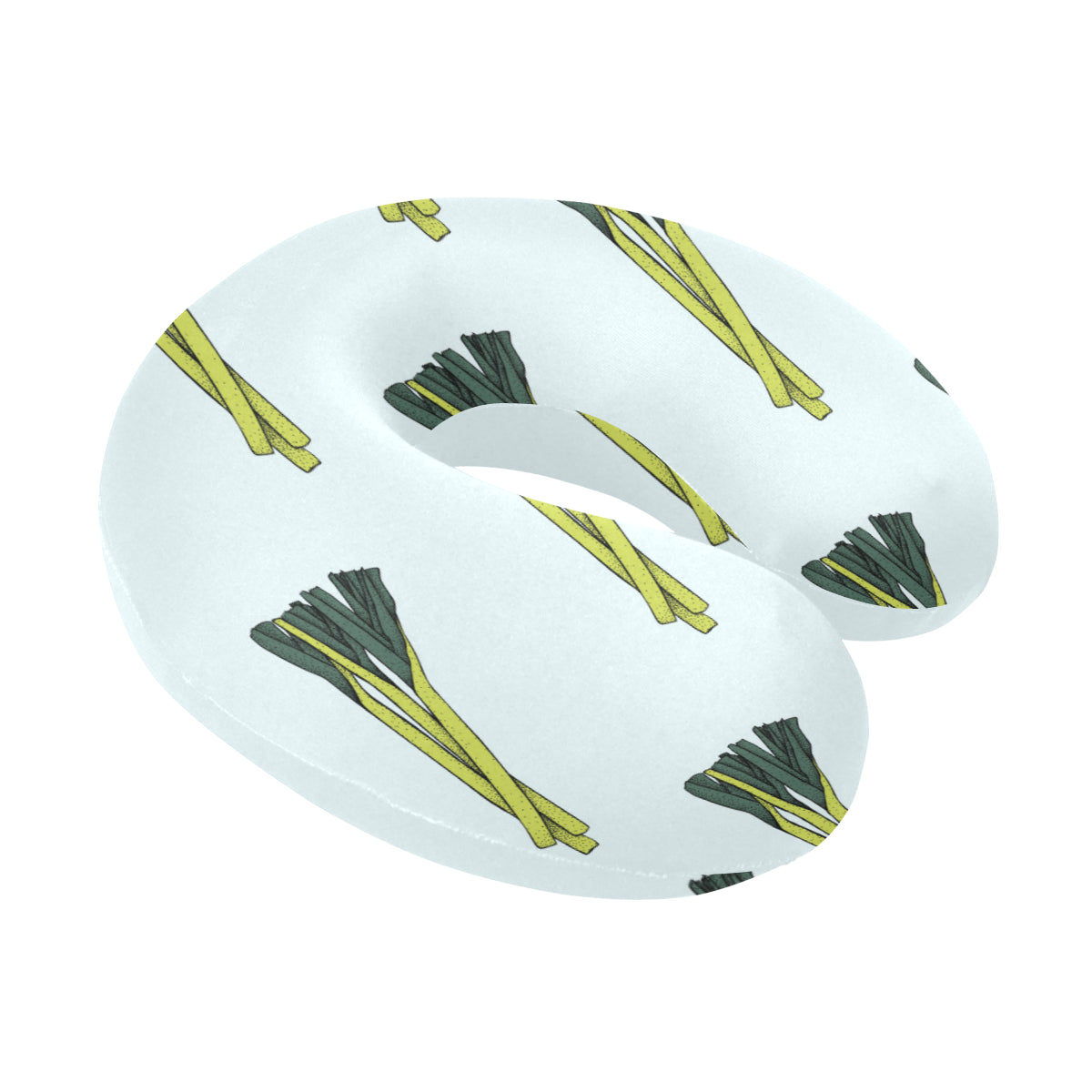 Leek Pattern Print Design 03 U-Shaped Travel Neck Pillow