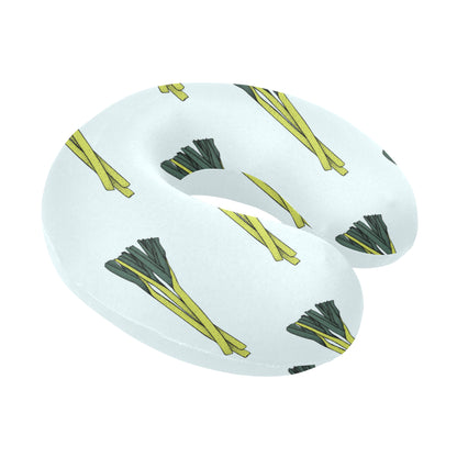 Leek Pattern Print Design 03 U-Shaped Travel Neck Pillow