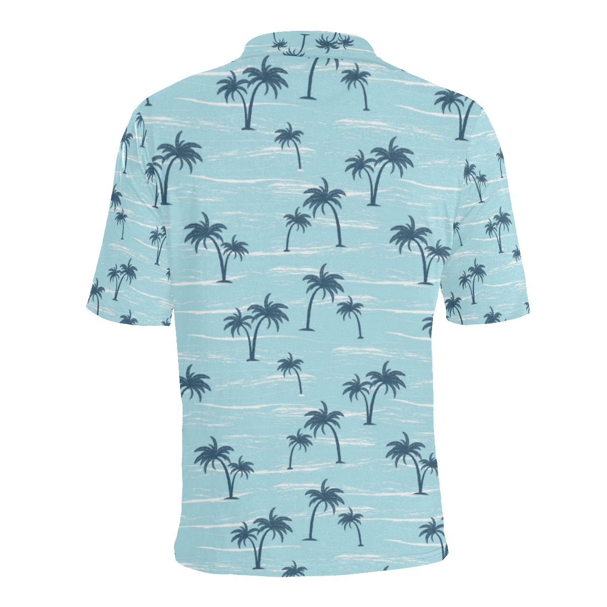 Palm Tree Pattern Print Design PT04 Men Polo Shirt