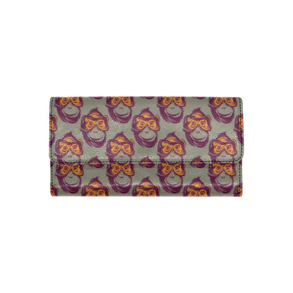 Chimpanzee Pattern Print Design 02 Women's Trifold Wallet