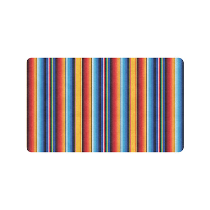 Mexican Blanket Stripe Print Pattern Rubber Doormat