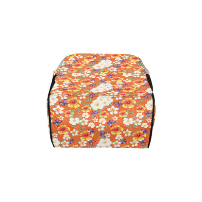 Tropical Flower Pattern Print Design TF027 Diaper Bag Backpack