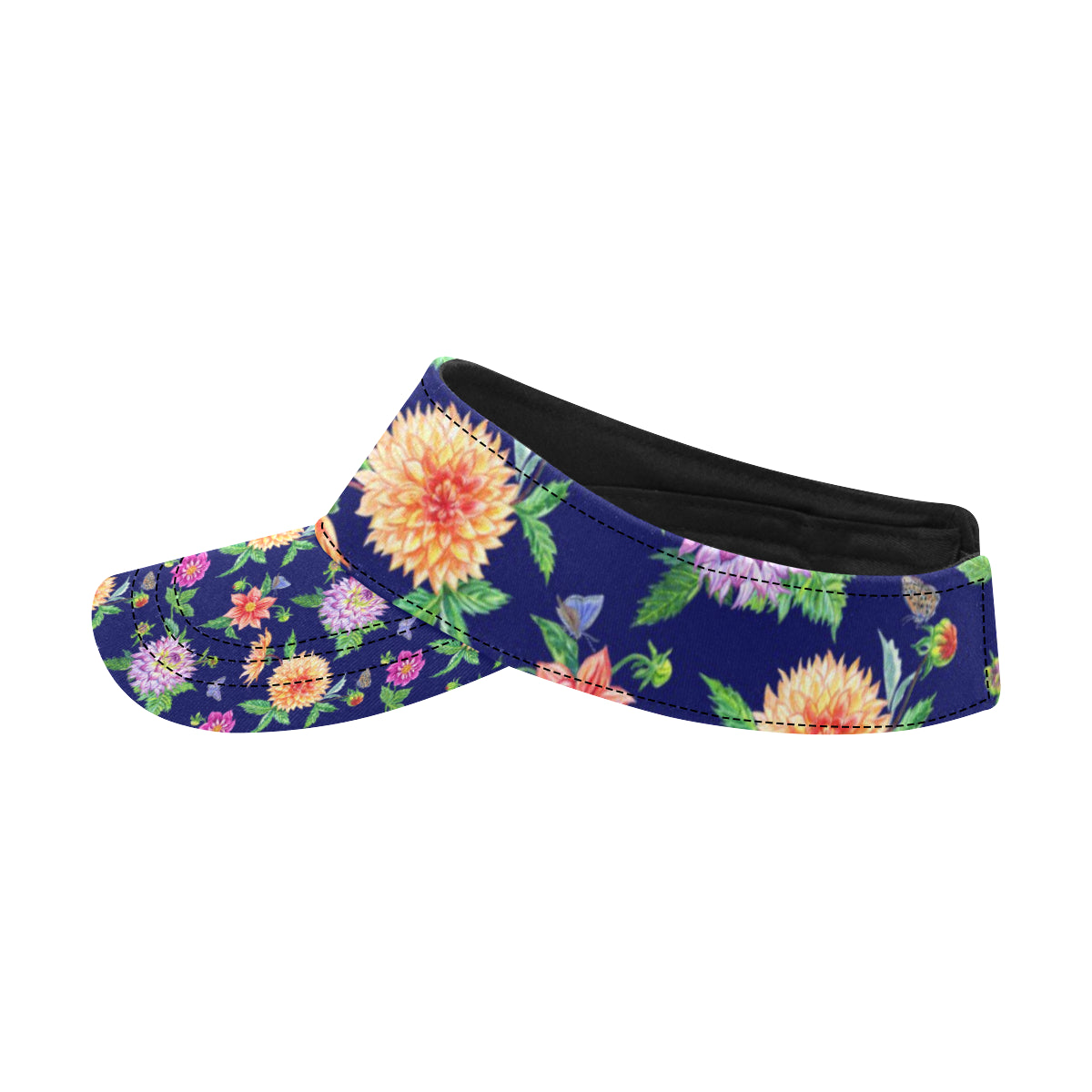 Dahlia Pattern Print Design DH010 Unisex Sun Visor