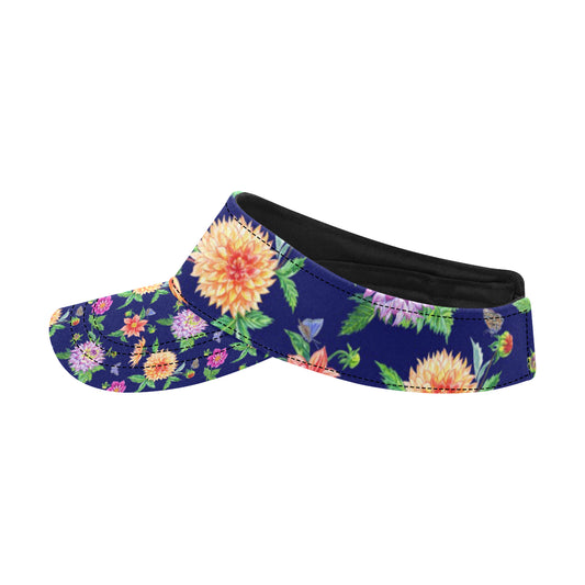 Dahlia Pattern Print Design DH010 Unisex Sun Visor