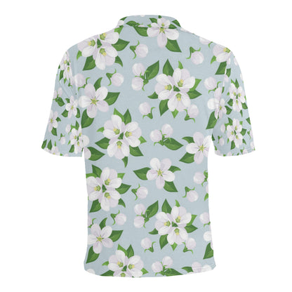 Apple blossom Pattern Print Design AB04 Men Polo Shirt