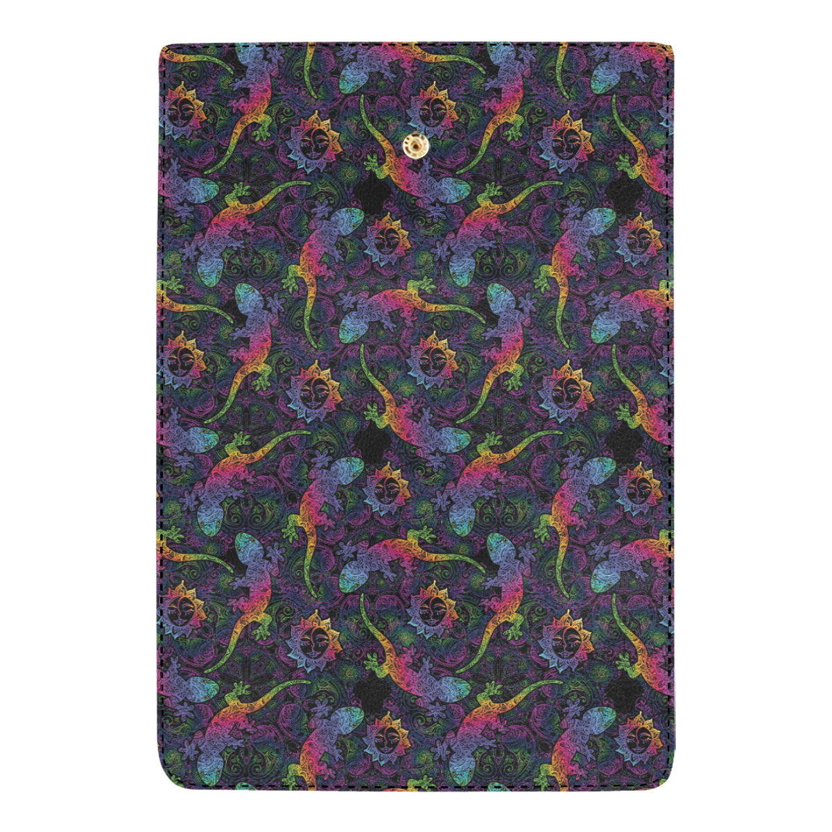 Gecko Rainbow Pattern Print Design 03 Women's Trifold Wallet