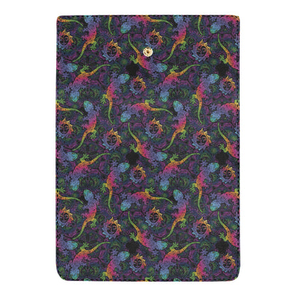 Gecko Rainbow Pattern Print Design 03 Women's Trifold Wallet