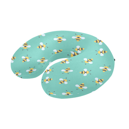Bee Pattern Print Design 01 U-Shaped Travel Neck Pillow