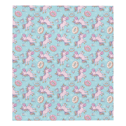 Donut Unicorn Pattern Print Design DN016 Premium Quilt
