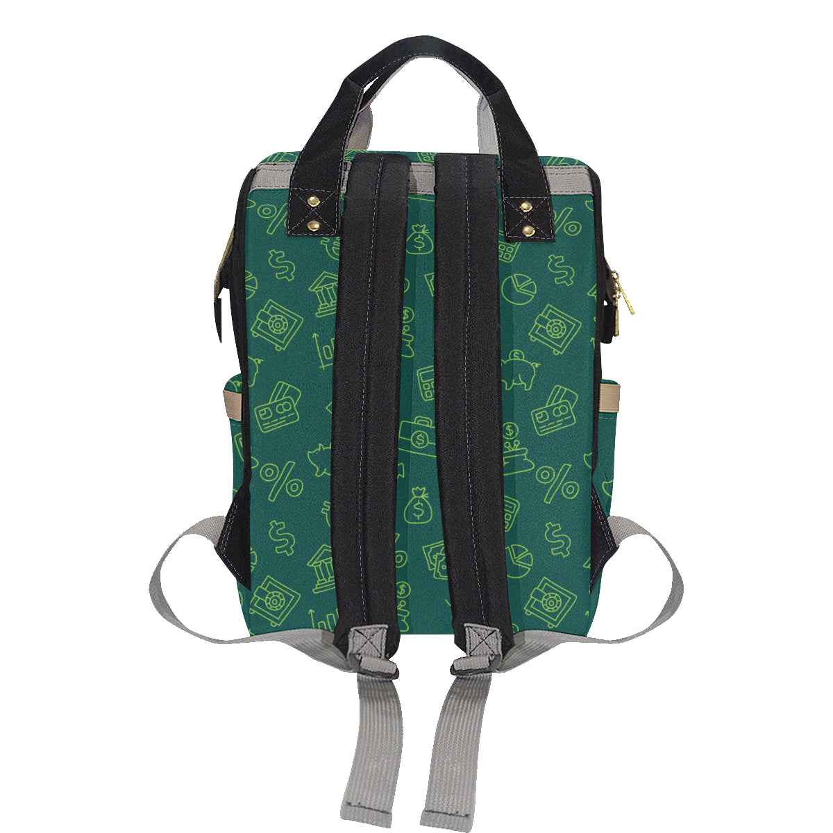 Accounting Financial Pattern Print Design 02 Diaper Bag Backpack