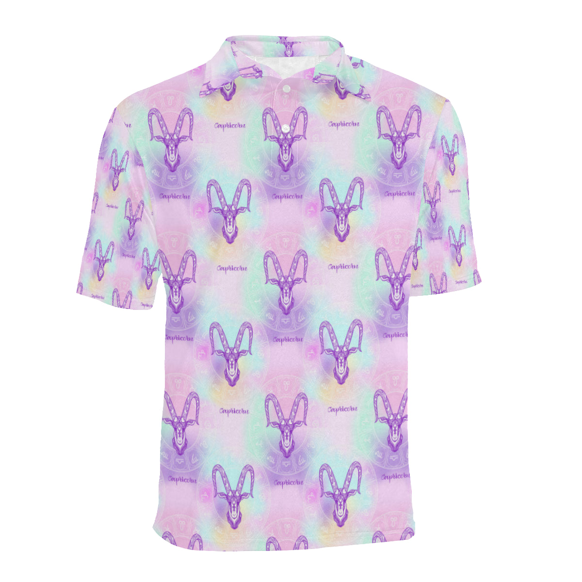 Capricorn Zodiac Pattern Print Design 02 Men Polo Shirt