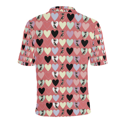 Chihuahua Pattern Print Design 01 Men Polo Shirt
