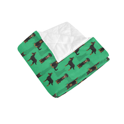 Beauceron Pattern Print Design 01 Premium Quilt