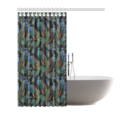 Peacock Pattern Print Design A04 Shower Curtain