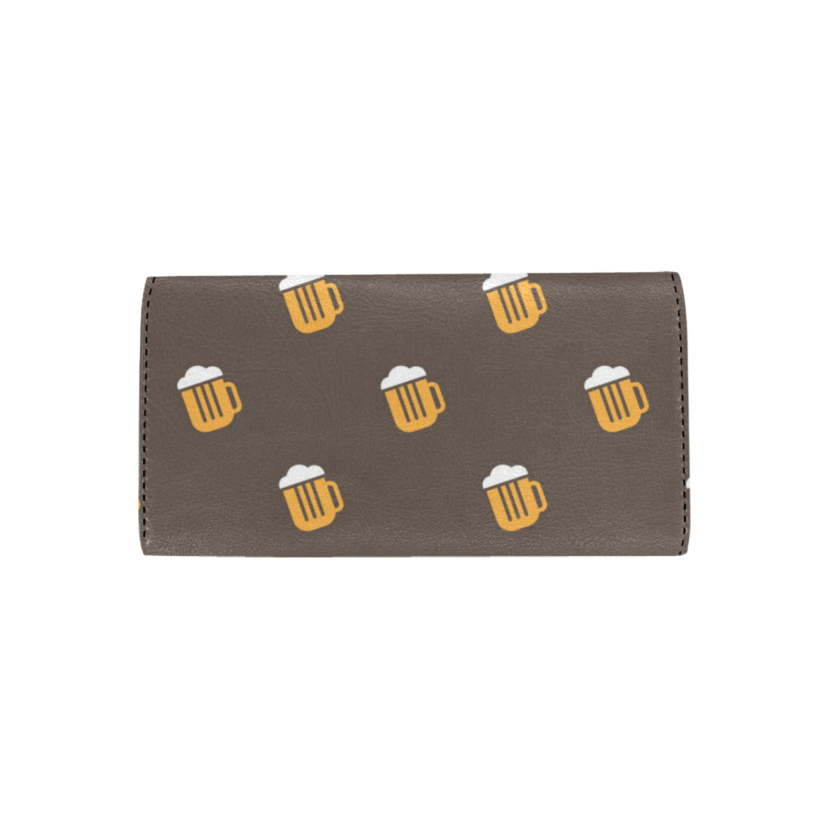 Beer Pattern Print Design 01 Women's Trifold Wallet