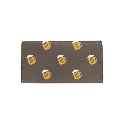 Beer Pattern Print Design 01 Women's Trifold Wallet