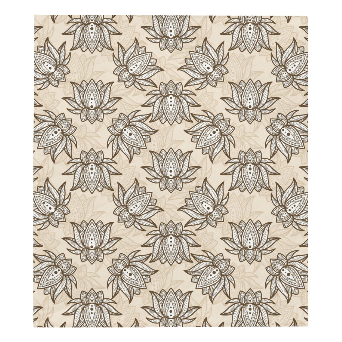 lotus Boho Pattern Print Design LO05 Premium Quilt