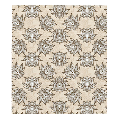lotus Boho Pattern Print Design LO05 Premium Quilt