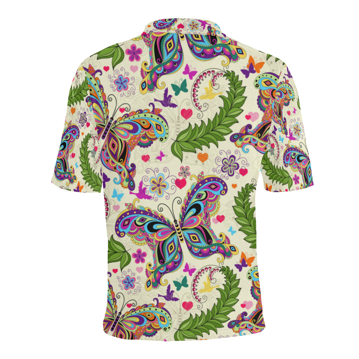 Butterfly Colorful Indian Style Men Polo Shirt