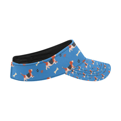 Basset Hound Pattern Print Design 02 Unisex Sun Visor