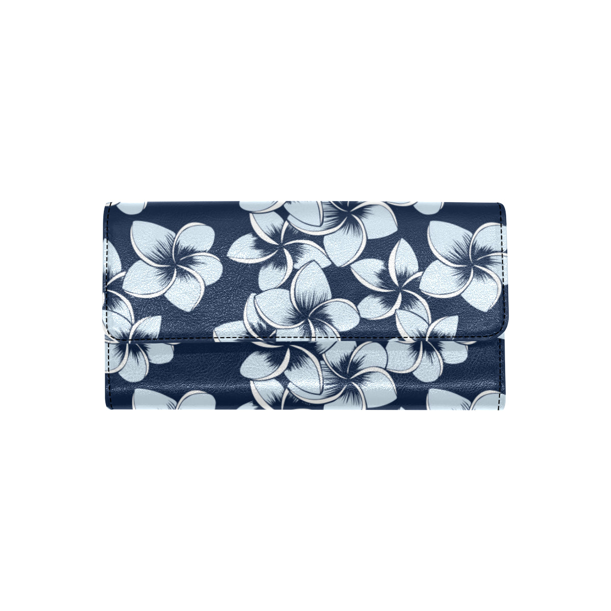 Plumeria Pattern Print Design A02 Women's Trifold Wallet