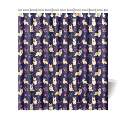 Pembroke Welsh Corgis Pattern Print Design A06 Shower Curtain