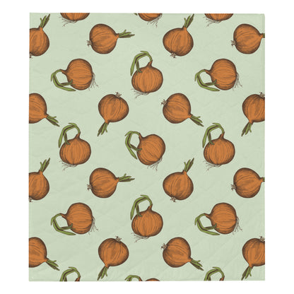 Onion Pattern Print Design A05 Premium Quilt
