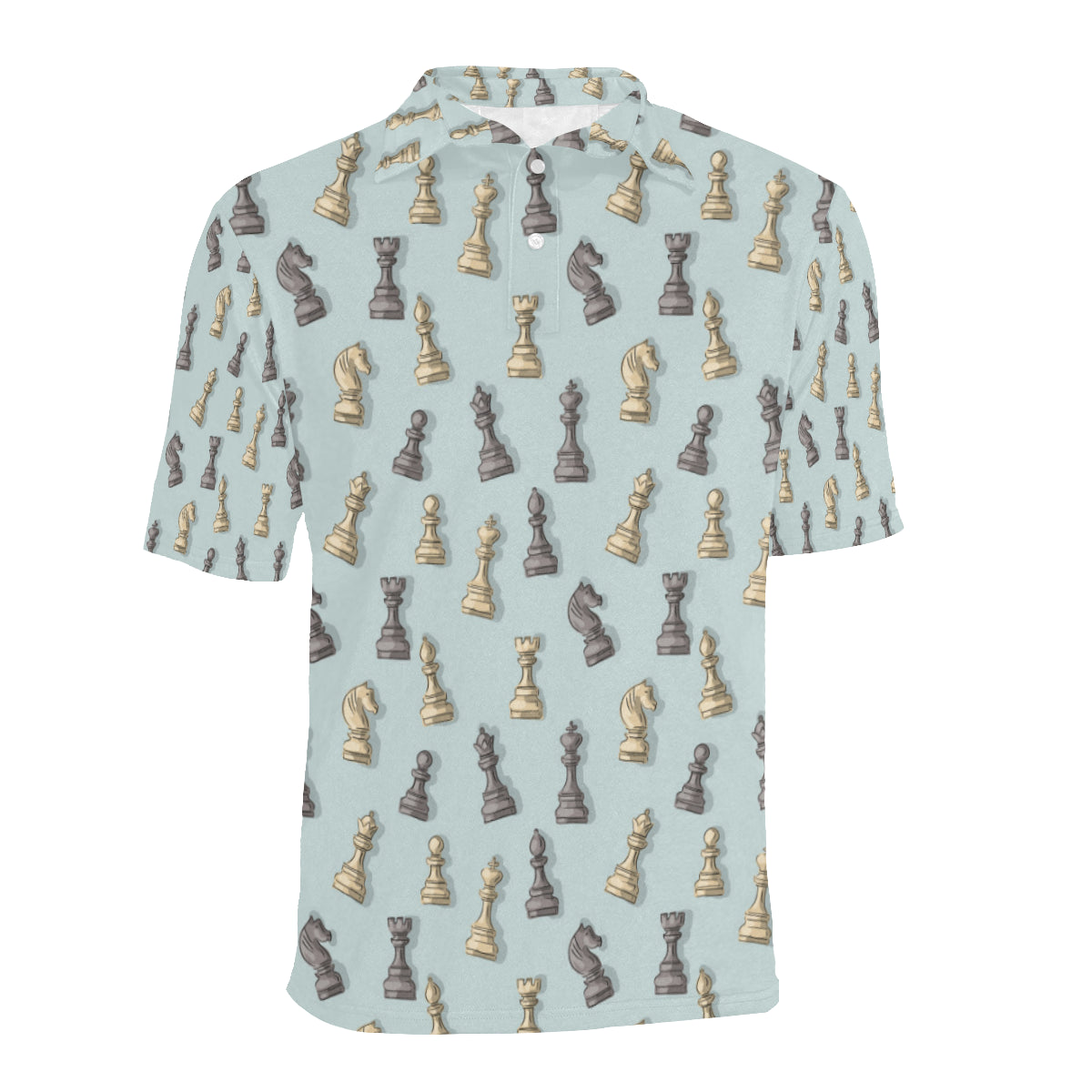 Chess Pattern Print Design 02 Men Polo Shirt