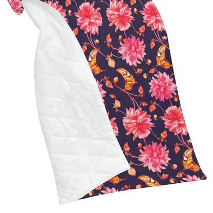 Dahlia Pattern Print Design DH03 Premium Quilt