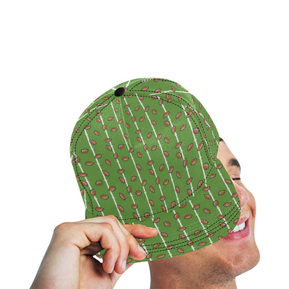 American Football on Field Themed Print Snapback Cap