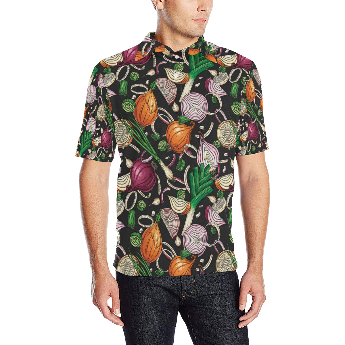 Onion Pattern Print Design A03 Men Polo Shirt