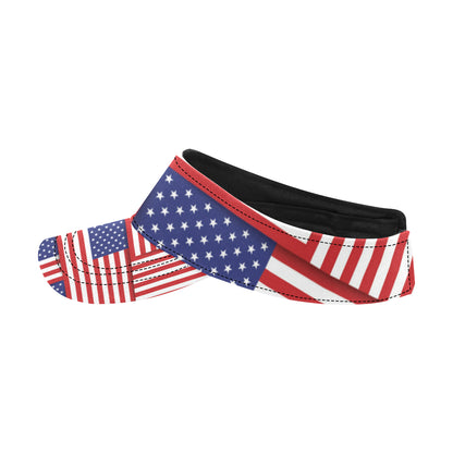 Patriotic US Flag Pattern Print Design A01 Unisex Sun Visor