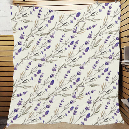 Lavender Pattern Print Design 01 Premium Quilt