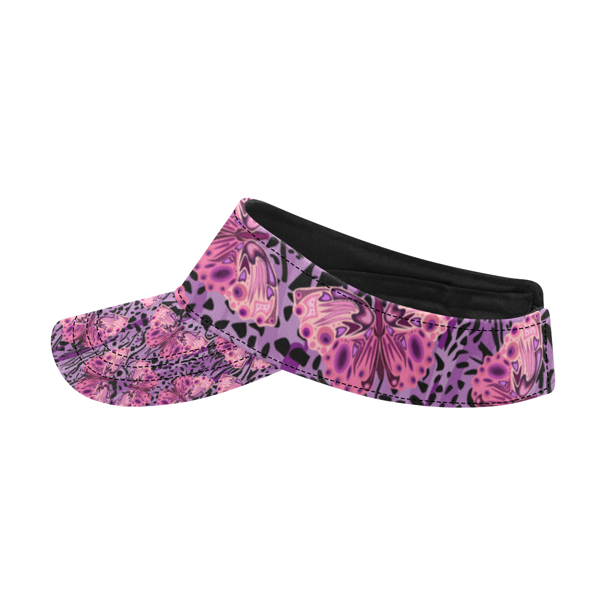 Purple Butterfly Leopard Unisex Sun Visor