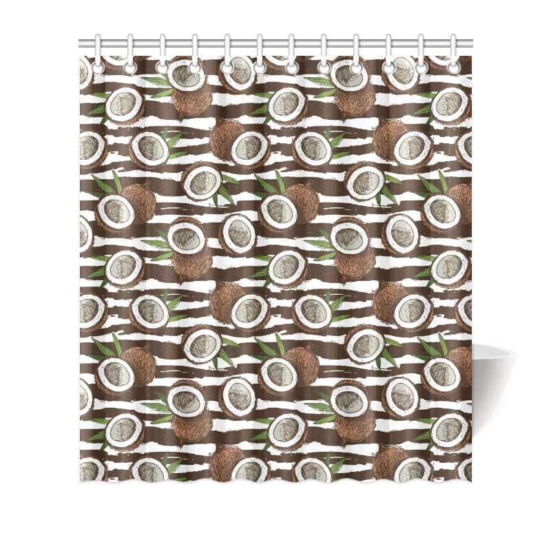 Coconut Pattern Print Design CN04 Shower Curtain