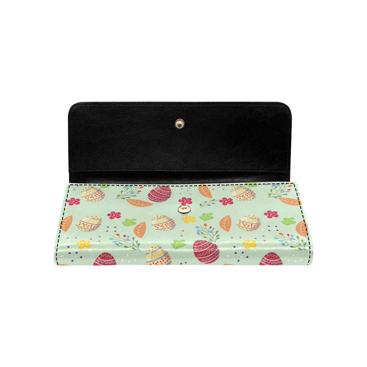 Easter Eggs Pattern Print Design RB07 Women's Trifold Wallet